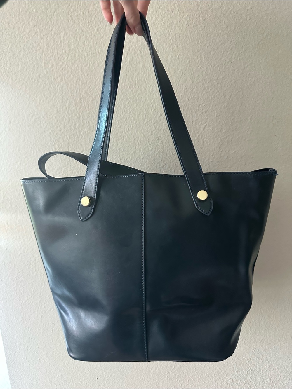 Mulberry Classic Navy Leather Bucket Bag